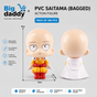 Saitama Calm Chibi Sitting Pose Anime Action Figure