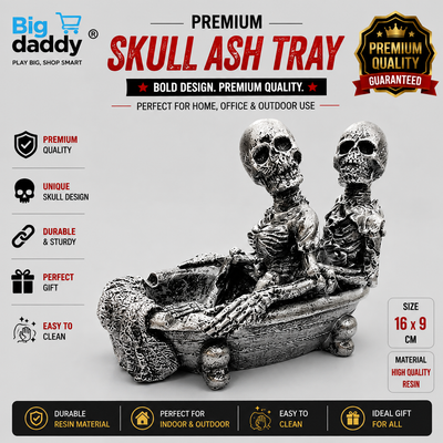 Skull in bathtub ashtray