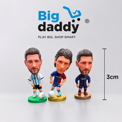 New messi Miniature standies 3cm ( Pack of 3 ) Net price - 155