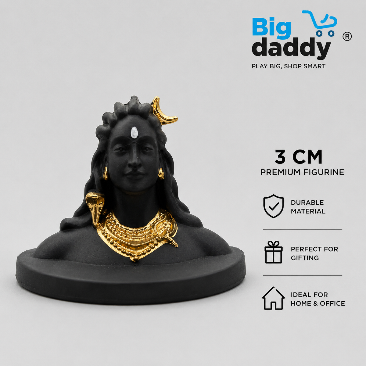 Mini adiyogi for car dasboard  (  pack of 3 - Net price - 27 )