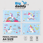 Unicorn transparent A4 Size file pouch  Pack of 12 ( Net price - 21 )