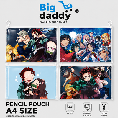 demon slayer  A4 Size file pouch  Pack of 12 ( Net price - 22 )