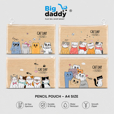 Cat family A4 Size file pouch  Pack of 12 ( Net price - 22 )