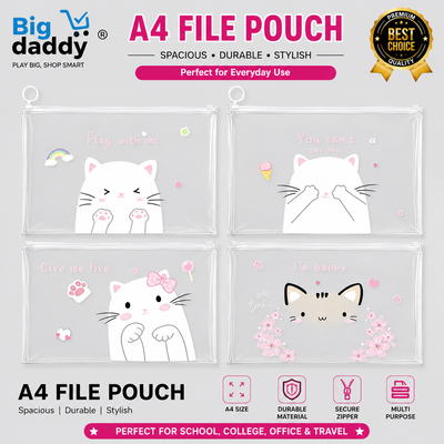 Sitting cat A4 Size file pouch  Pack of 12 ( Net price - 21 )