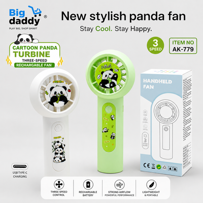 New panda hand fan pack of 2   (  Net price - 105 )