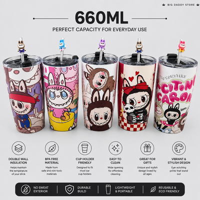 660ML new labubu sipper