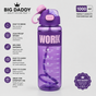 (Pack of 2) Hard work print water bottle net price 155