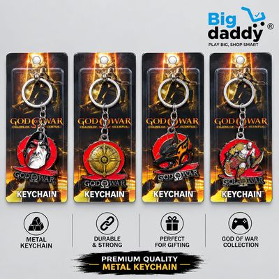 God of war  Mix Rotating keychain pack of 10 ( Net price - 45 )