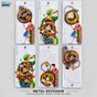 Luffy Face changing Rotating Mix design  keychain Pack of 10
