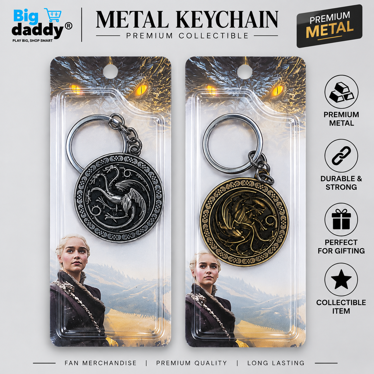 Got Dragon  rotating keychain pack of 5 ( Net price 45 )