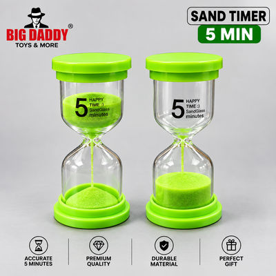Glass sand Timer 5mins time Pack of 2 ( Net price  -102 )