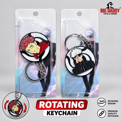 Gojo & Jujutsu design Rotating keychain Pack of 5 ( Net price 45 )