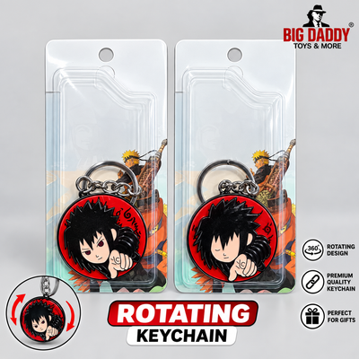 Sasuke face  mix design Rotating keychain Pack of 5 ( Net price 45 )