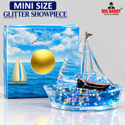 Mini Boat shape Glitter showpiece  Pack of 3 ( Net price -78 )