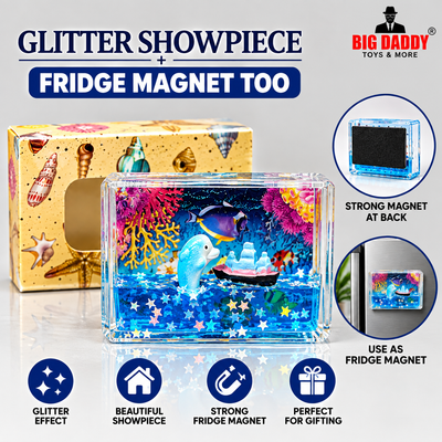 New Dolphin  Glitter showpiece with magnet Pack of 2 ( Net price - 130 )
