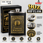 Jack Daniels Leather Hip flask  9oz Code- GT15