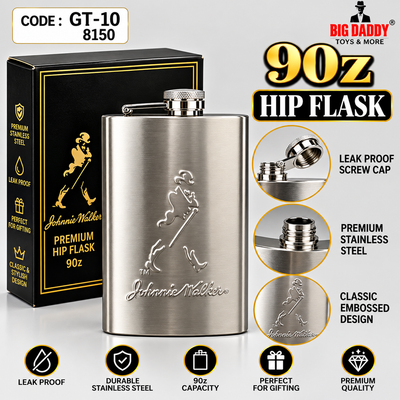 Jw regular steel  Hip flask  9oz Code- GT10