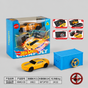 Toy Car with Blue Launcher Storage Container & Spring-Loaded Catapult