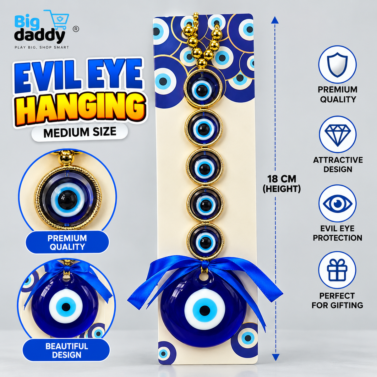 Evil eye hanging Model - 4133 Pack of 3 ( Net price - 135 )