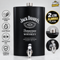 Hot selling Jd 2ltr Jumbo flask with tap Silver  Code-GT20