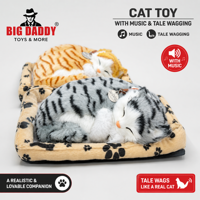 Medium size CAT  with realistic waving tale & Sound (  Mix design ) 3 modes