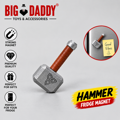 Plastic Thor hammer shape fridge magnet Pack of 3 ( Net price -75 )