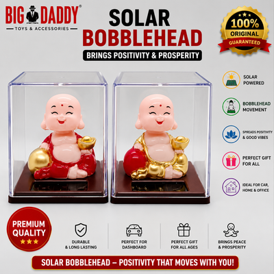 Mini solar budha bobblehead in plastic box  pack of 3 ( net price - 110 )