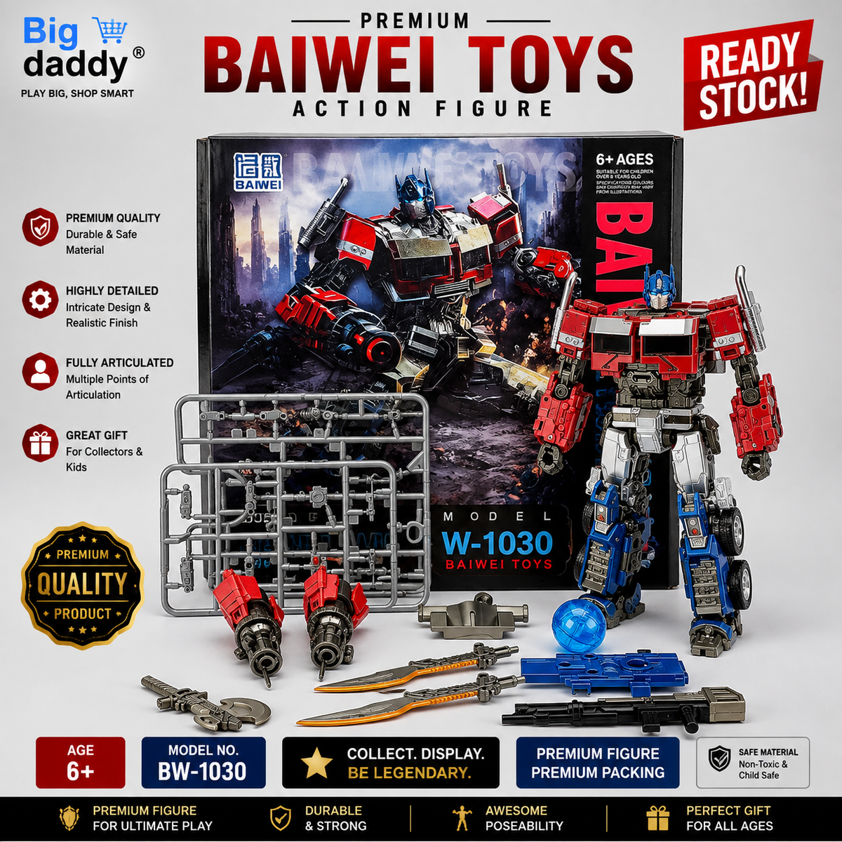 BAIWEI TW-1030 Advanced Commander Mech Robot (2-in-1 Truck Mode)