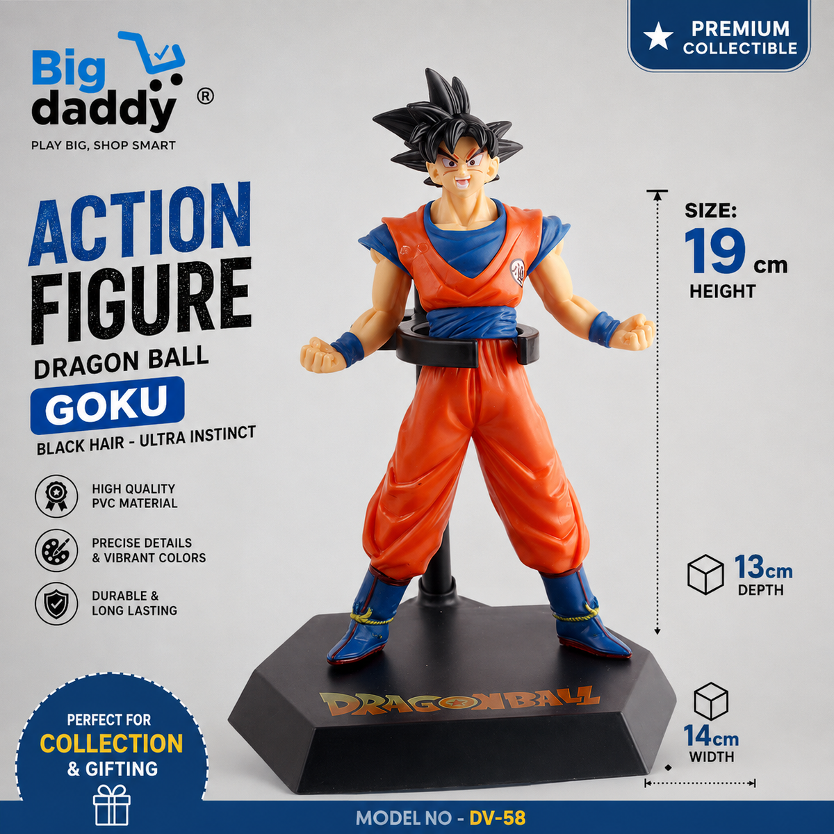 Goku Both hand up standing 19cm