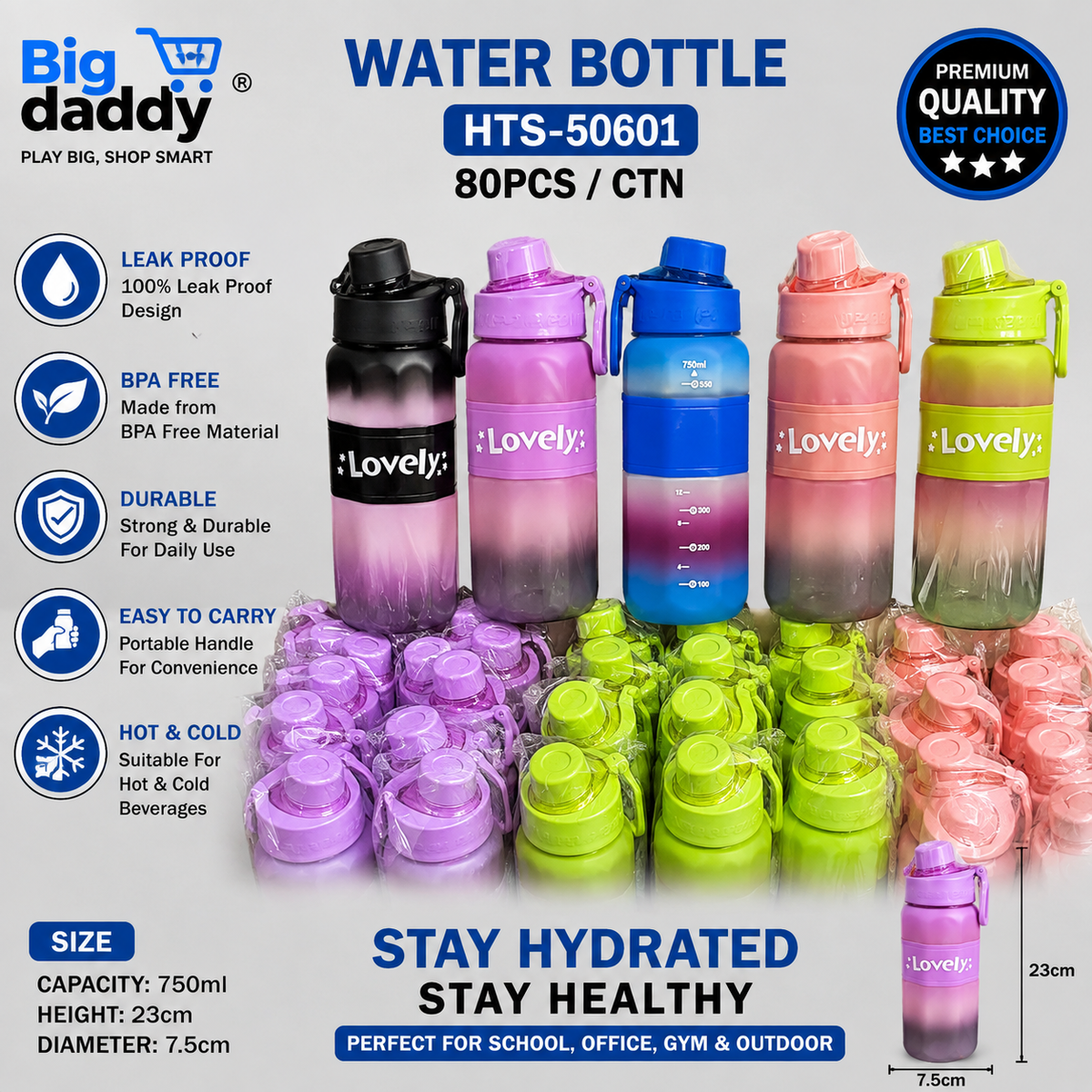 (Pack of 2)  Lovely bottle 500ml  Net price -135