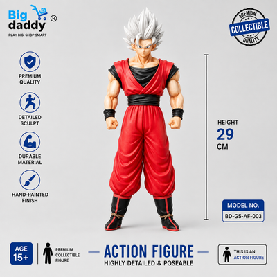 Goku g white hair  red dress black shirt 29 cm