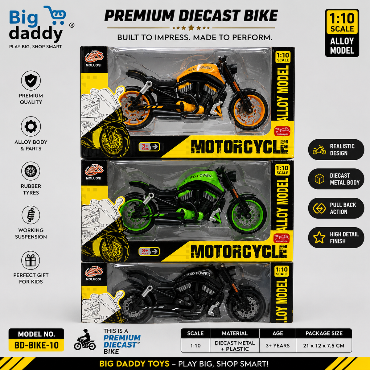 1:10 Ducati Speed power orange