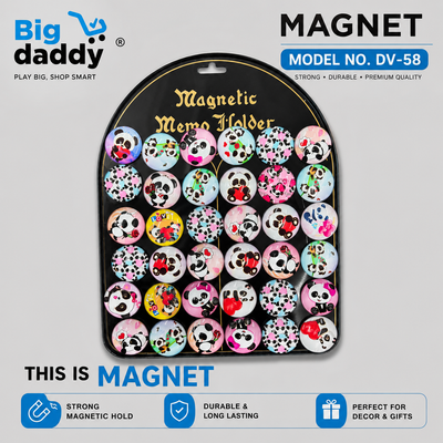 Pack of 36 Panda Round Glass Magnet Sheet (eff price 17 )