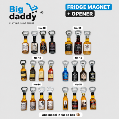 Bottle Shape mix design  bottle opener + magnet pack of 10 (eff price 38 )