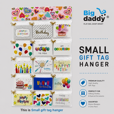 Happy birthday name tag / mini greeting hanger pack of 120 pc