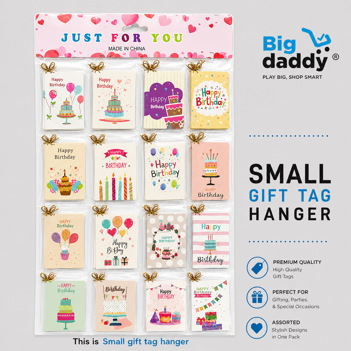 120 pc birthday wishes name tag hanger