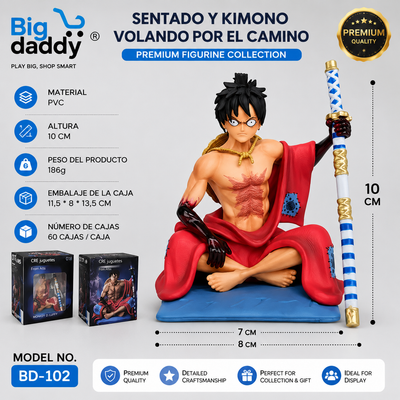 Luffy sitting on matt Action fiqure