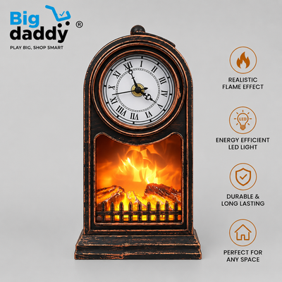 New bonfire table lamp with watch HEIGHT 27 CM