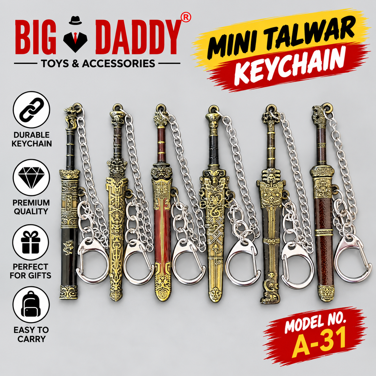 Mini Got talwar keychain Pack of 12 ( Net price - 39 )
