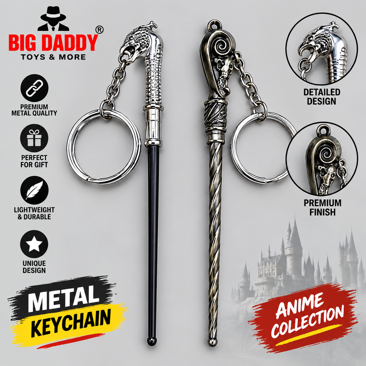 Magic boy stick metal keychain Pack of 10 ( Net price - 42 )