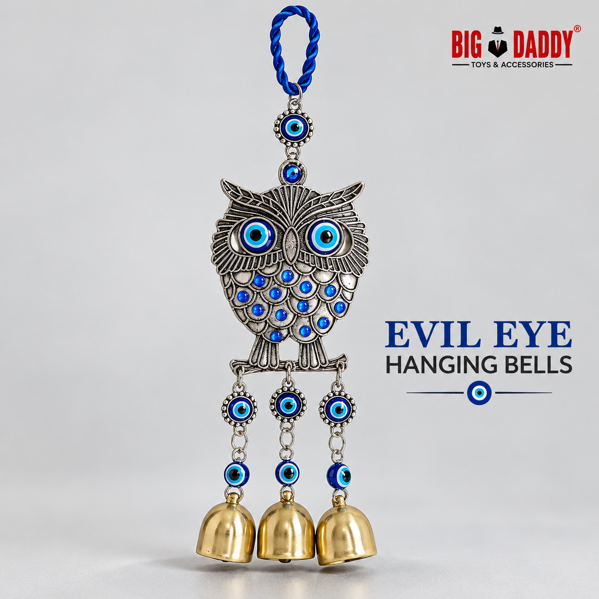 Owl Evil eye bells wall hanging Pack of 3 ( Net price - 135 )