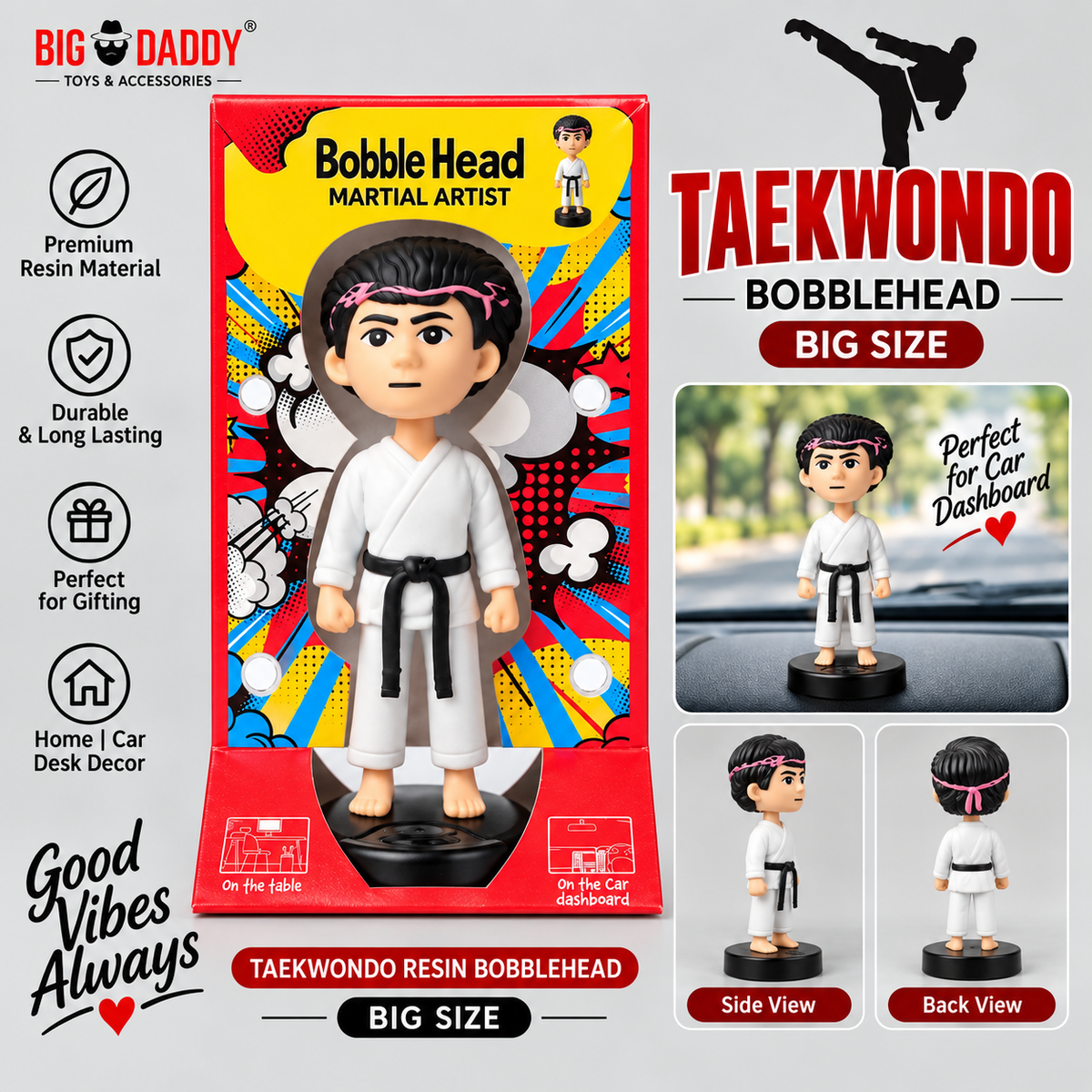 Martial artist taekwondo bobblehead