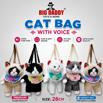 Treding Cat face shape relalistic bag with voice model 2