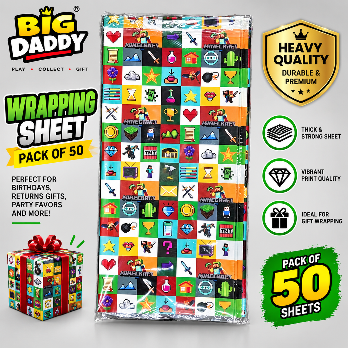 Mycraft  Design Hot selling Wraping sheet Pack of 50
