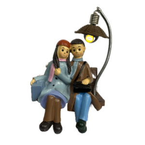 Giant Couple On Bench Lamp