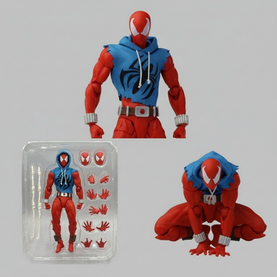 Scarlet Spidy 16cm Articulated Figure with Fabric Style Hoodie (movable)