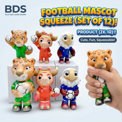 12pcs-Football Mascoots worldcup squeze Net price 59