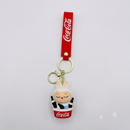 Labubu in Coke Basket rubber keychain pack of 3 (eff price 35)