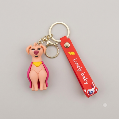 3pcs - New supaman dog Rubber keychain (eff price 35)
