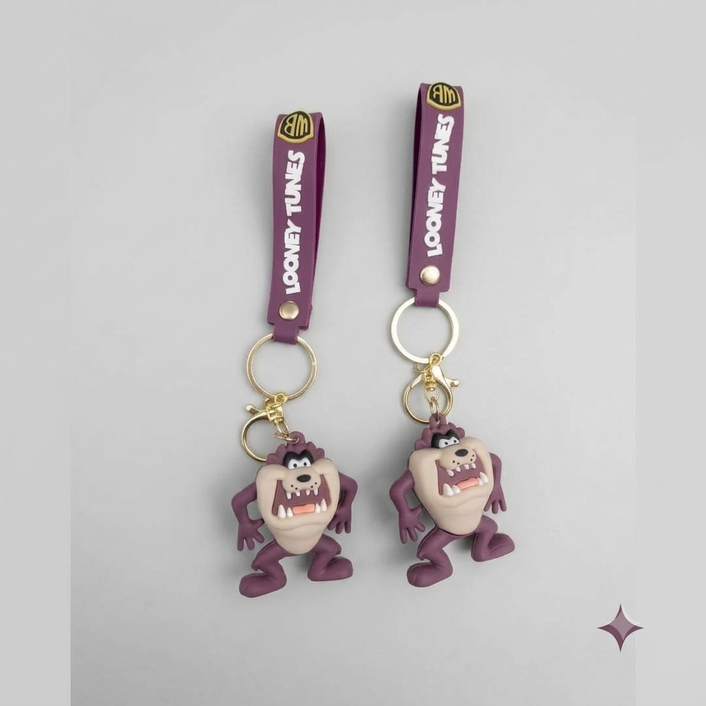 Loony Tunes Devil rubber keychain pack of 3 (eff price 35)